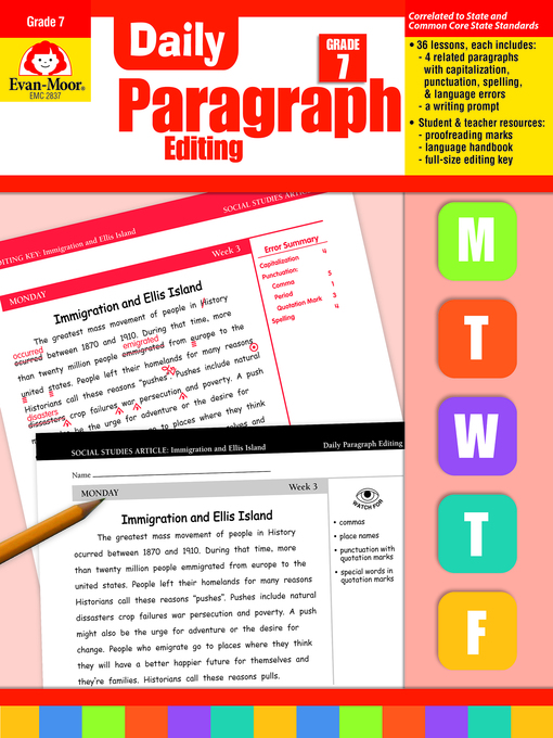 Title details for Daily Paragraph Editing, Grade 7 by Evan-Moor Educational Publishers - Available